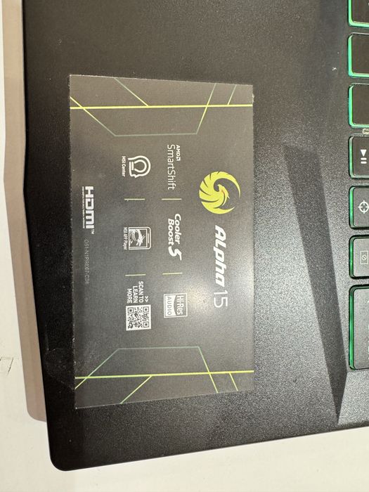 Лаптоп MSI Alpha 15 B5EEK, AMD