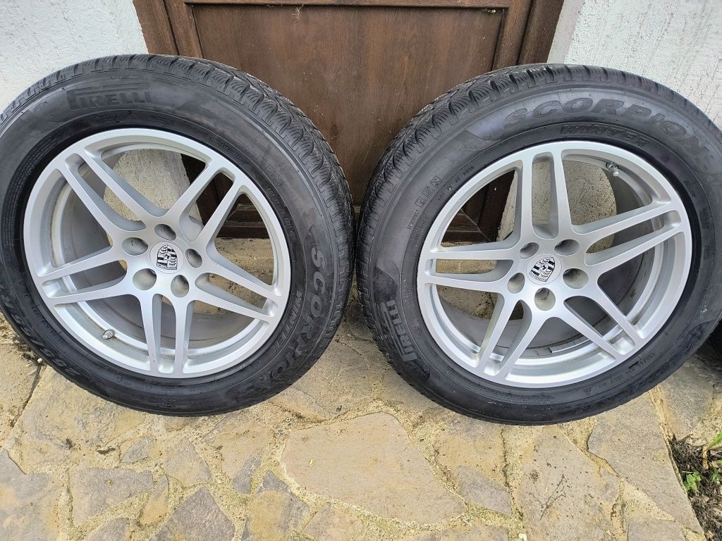 Set jante aliaj OEM Porsche R18 macan S in doua lățimi anvelope iarna