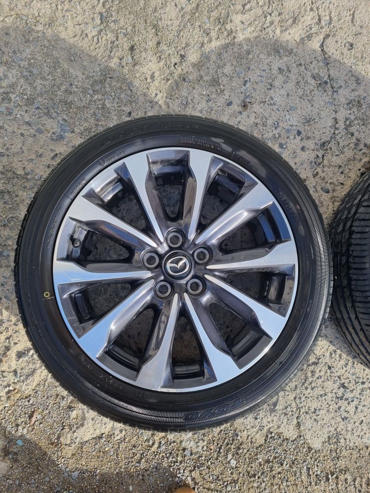 18" 5x114,3x67,1 оригинални алуминиеви джанти +гуми за Mazda