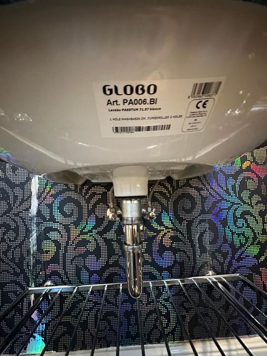 Lavoar Globo Paestum cu suport structura metalica cromată