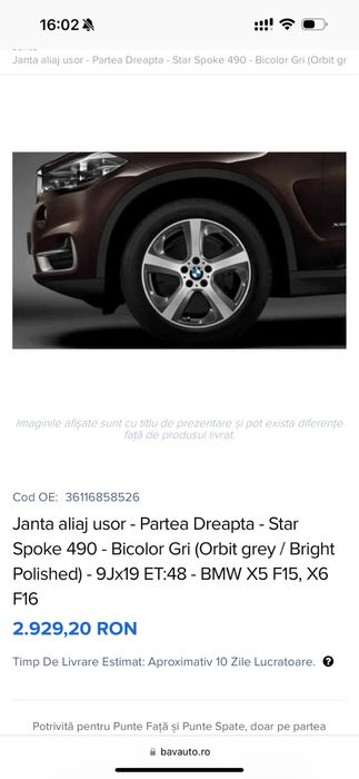 Anvelope iarna M+S 255 50 19 Jante bmw r19 x5 f15 f16 x6 e70 6 7 mm