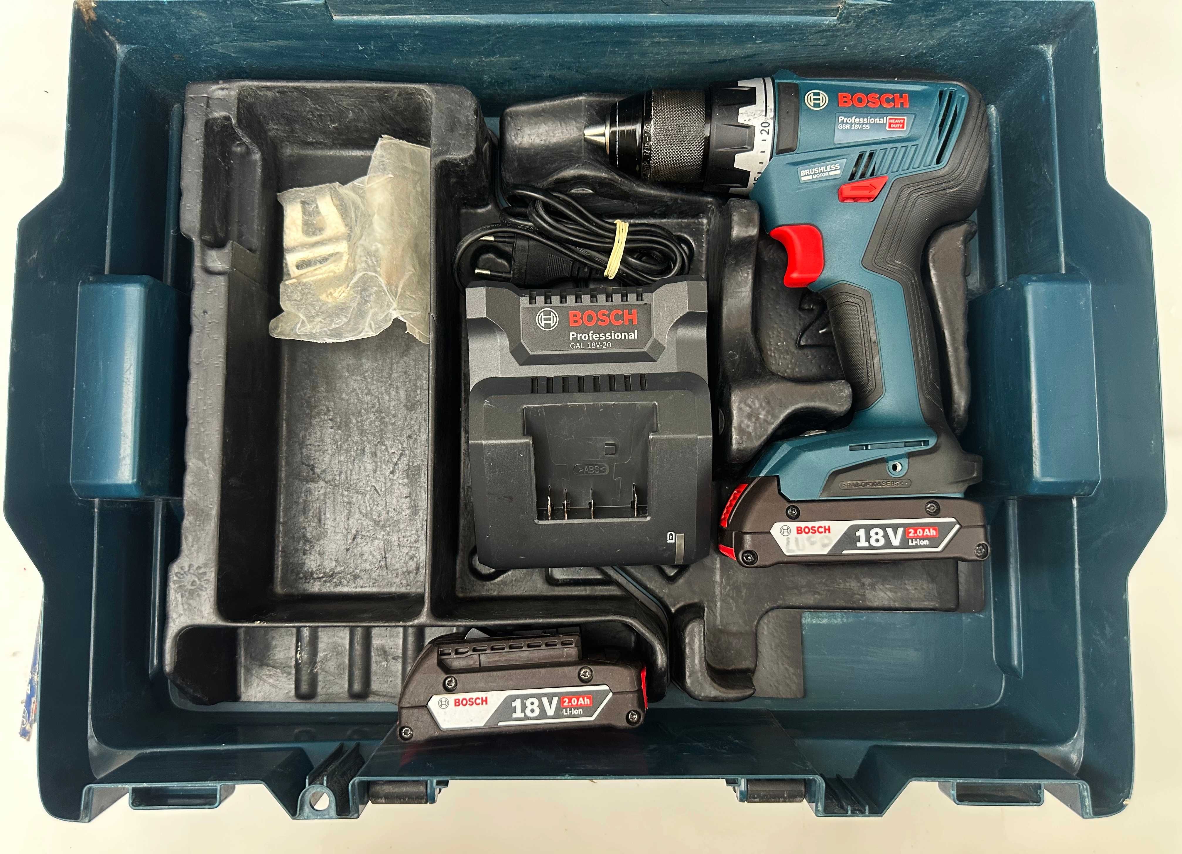 Bosch GSR 18V-55 - Безчетков винтоверт като нов!