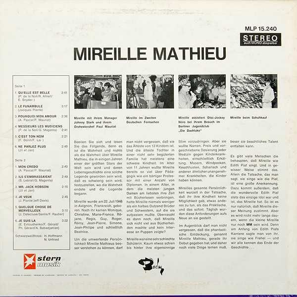 Пластинки винил ФИРМЕННЫЕ Mireille Mathieu