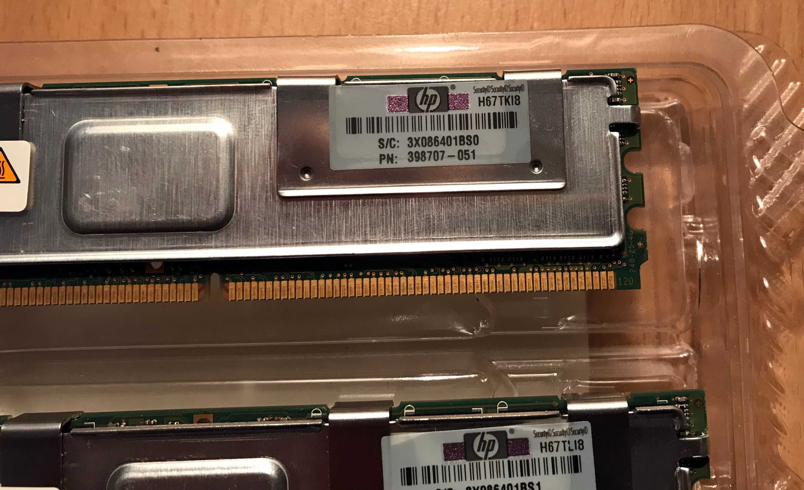 Memorie PC 4 GB DDR 2 kit 2x2 QIMONDA PC2-5300F ECC DDR2-667
