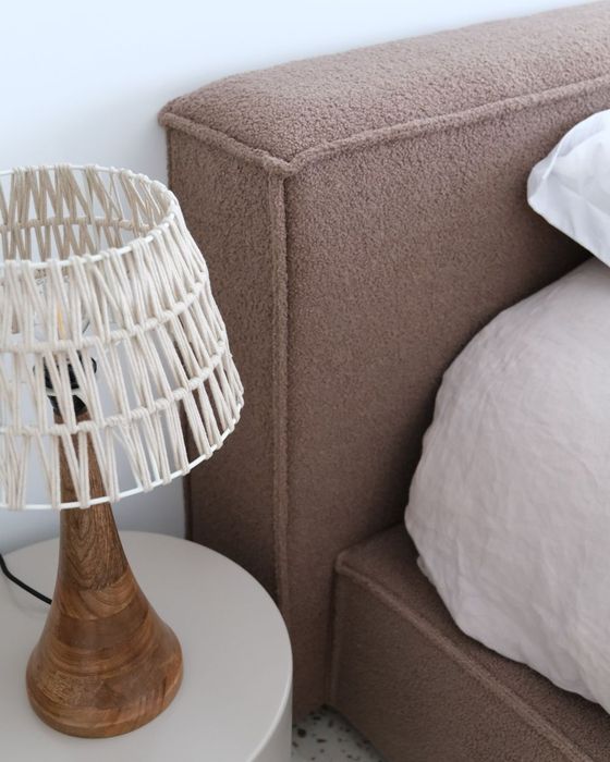 Lampă pentru noptieră/masă cu Abajur textil, Beliani, 69x21cm
