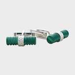 Butoni din aur alb cu malachite cod 2943