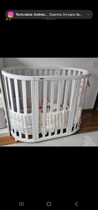 Pătuț rotind/oval 9 în 1