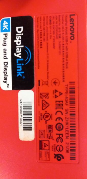 Докинг станция Леново/Lenovo ThinkPad Hybrid USB-C
(