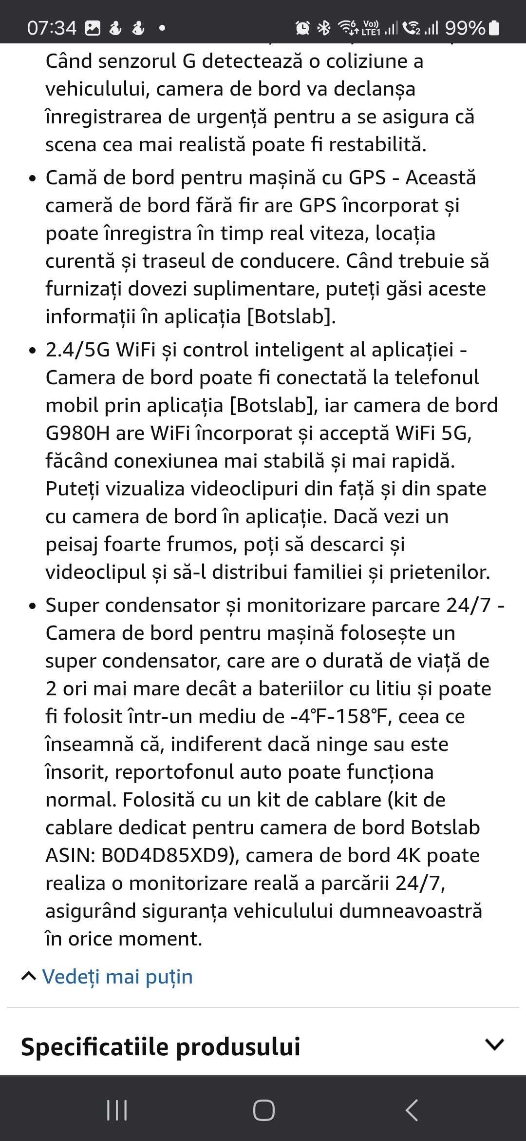 Camera bord auto