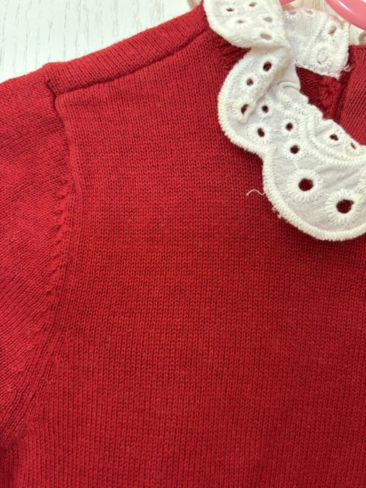 Rochie rosie carouri Zara 86 Hm H&M 12-18 craciun