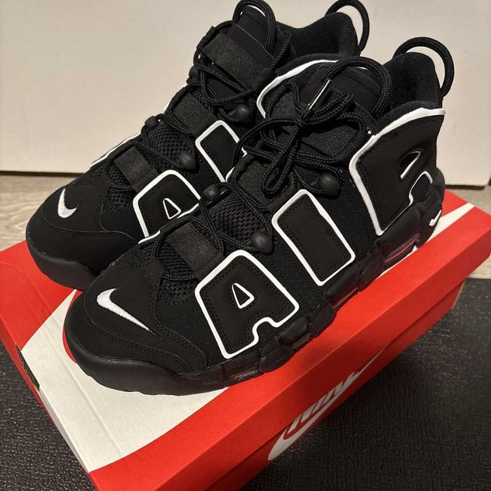 Uptempo Nike Air More Adidasi Black&White New Edition