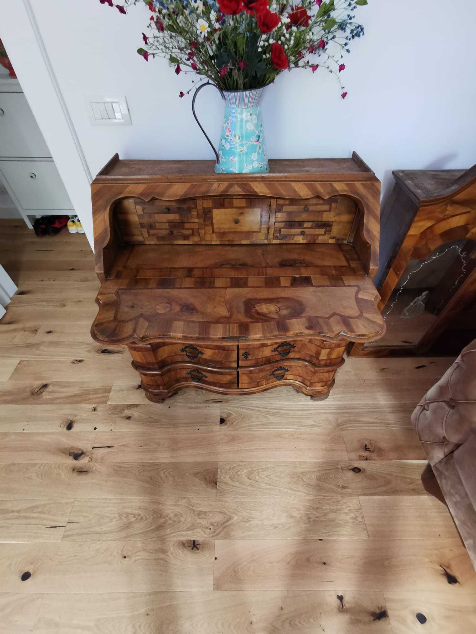 Birou/Biblioteca Antique Chippendale Bookcase Secretary Desk