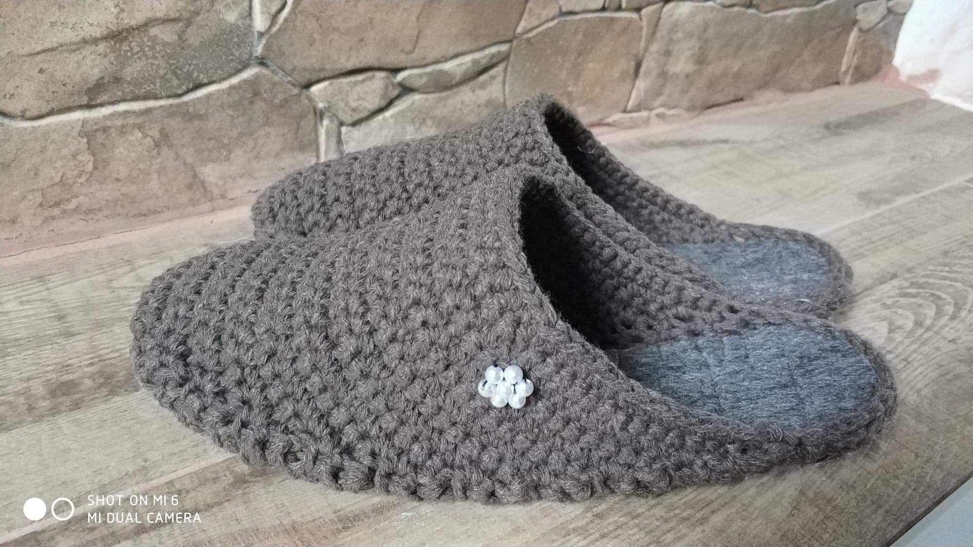 Papuci de casa crosetati
