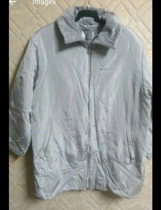 Geaca dama argintie , matlasata