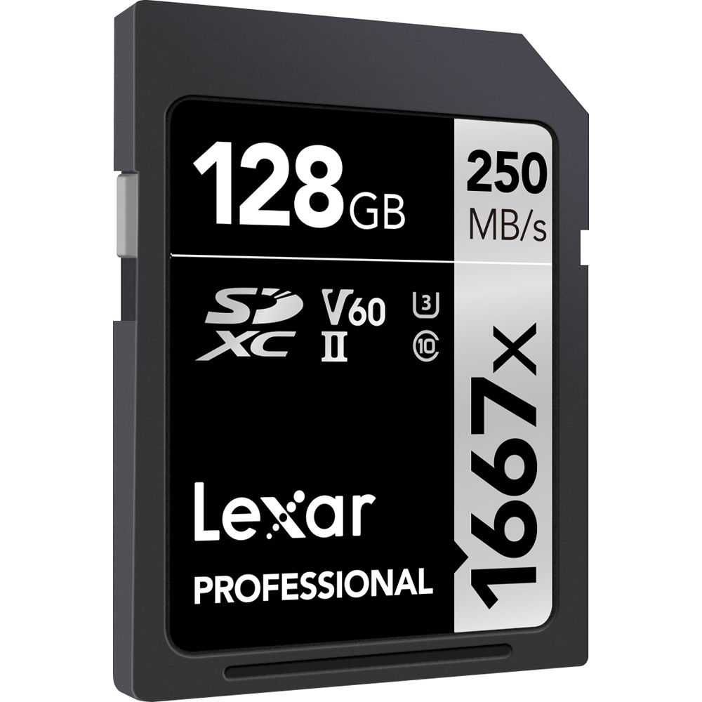 Карта памяти Lexar Professional 1667x 128GB SDXC UHS-II, U3, V60 -New!