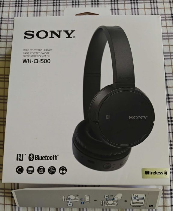 Vând căști audio bluetooth Sony WH-CH500.   In cutia originala, noi.
