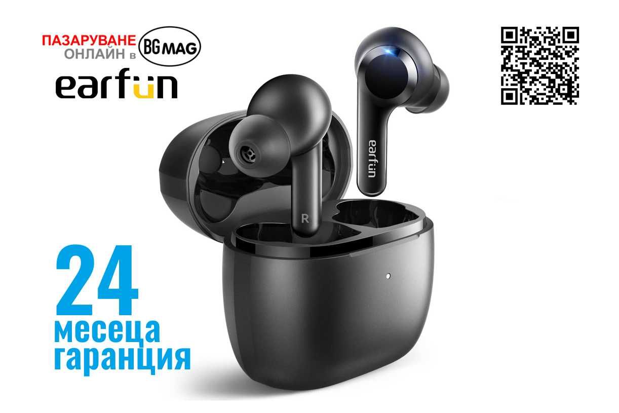 EarFun Air-TWS безжични Bluetooth слушалки,черен цвят