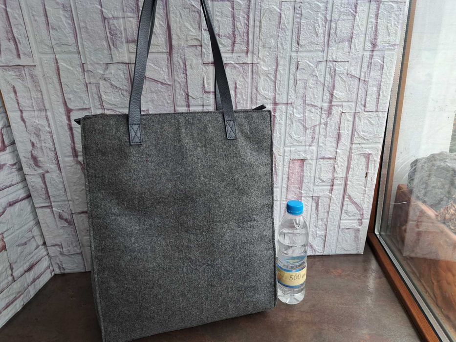 дамска чанта,Stefanel,текстилна сива торба