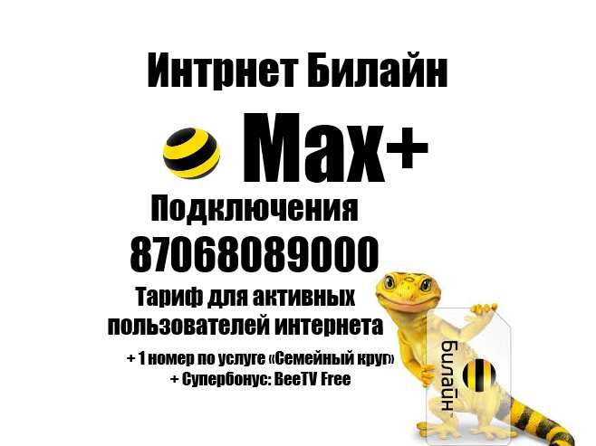 Интернет от Билайн - Летает дома и в гостях!!! Супер тариф Max+