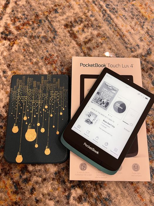 Электронная книга PocketBook 627 Touch Lux 4 зеленый с кейсом