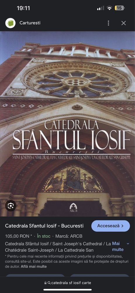 Carte Catedrala Sf. Iosif album de arta catolic
