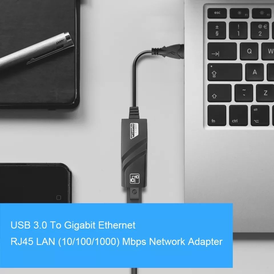 Переходник Type C на LAN, Ethernet до 1000 мб/с. Алматы.