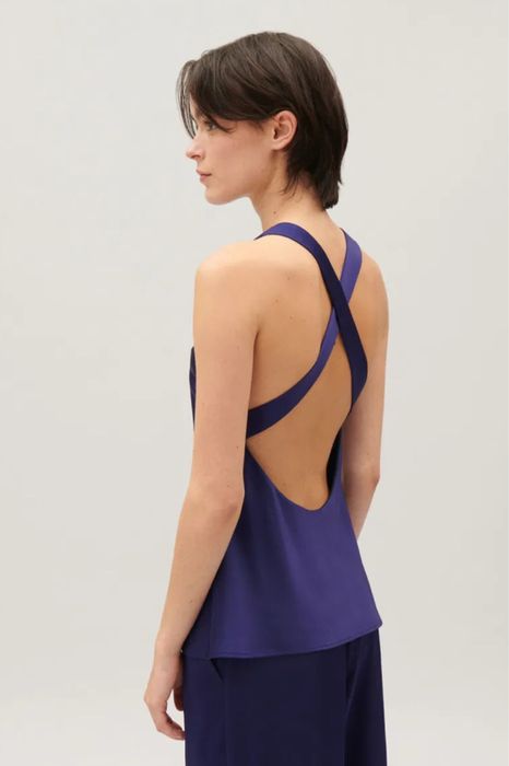Claudie pierlot лилав/индиго топ с гол гръб