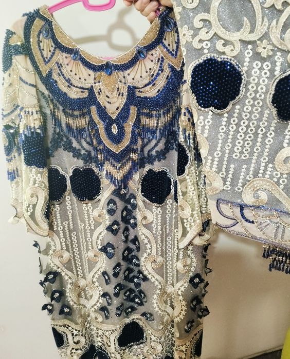 Продаётся Платье с украшениями. Ручная работа.
