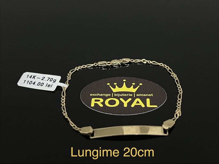 Bijuteria Royal CB : Bratara barbateasca aur 14k 2,70gr