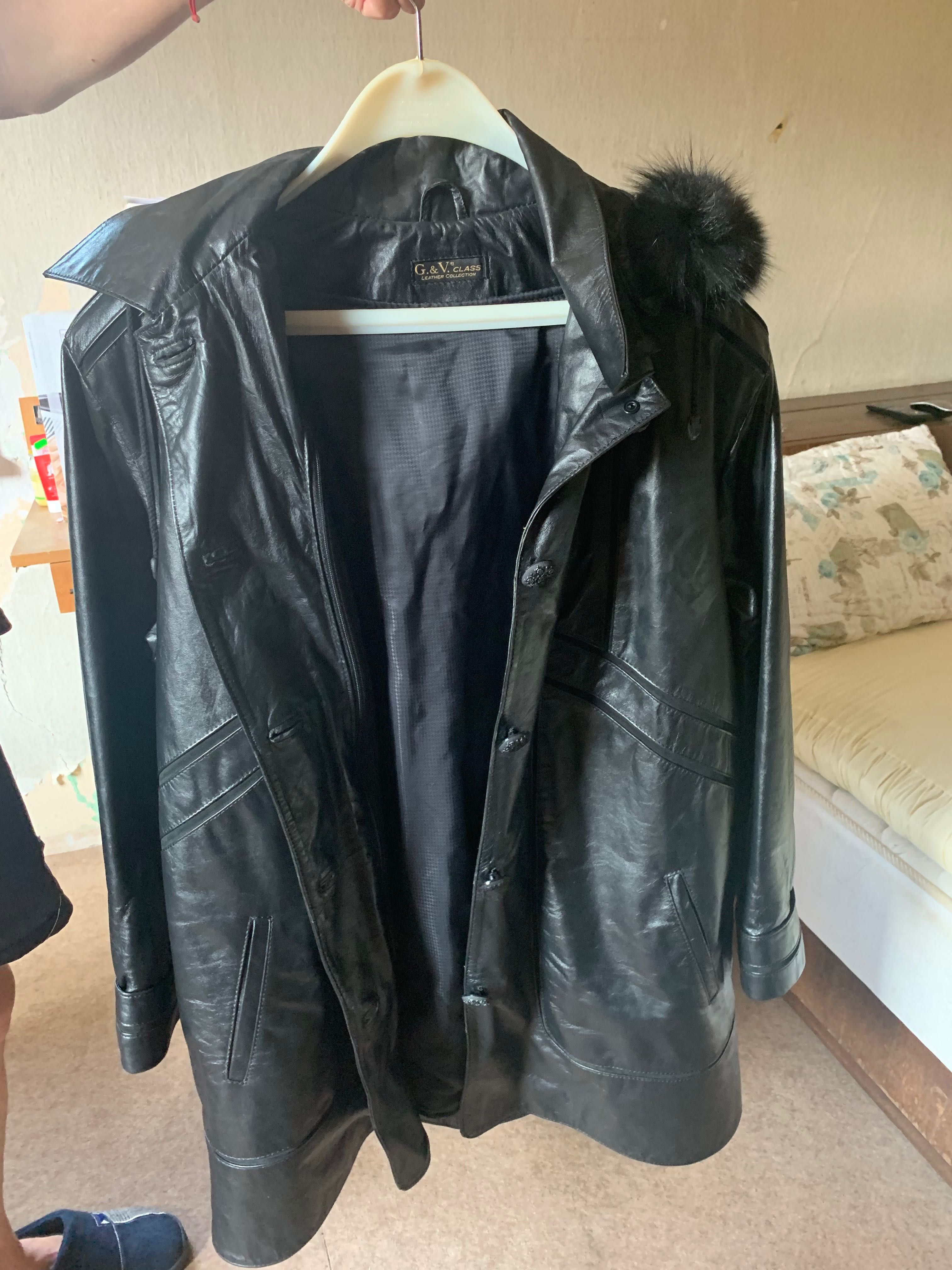 Дамско палто от телешка кожа G & V Leather Collection