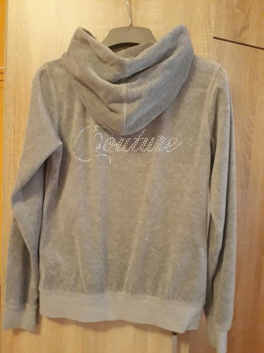 Bluza trening catifea gri M