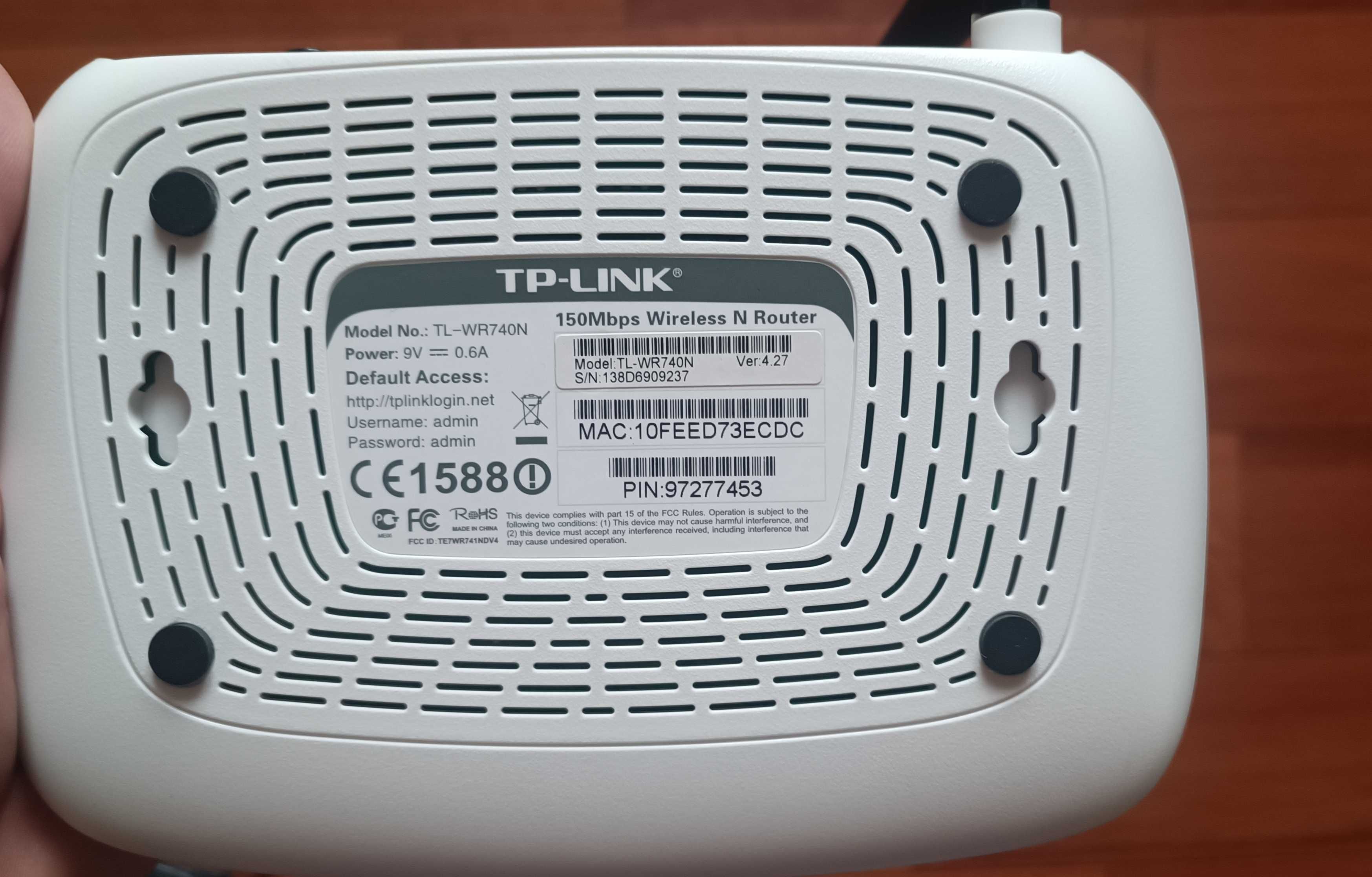 Безжичен рутер TP-Link TL-WR740N Ver: 4.27