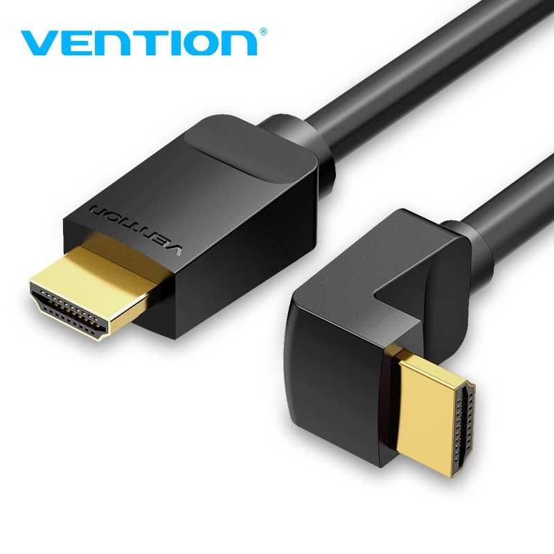 Кабел HDMI М Ъглов на 90° -M Ver:2.0 4K/60Hz Gold 2M Vention AARBH