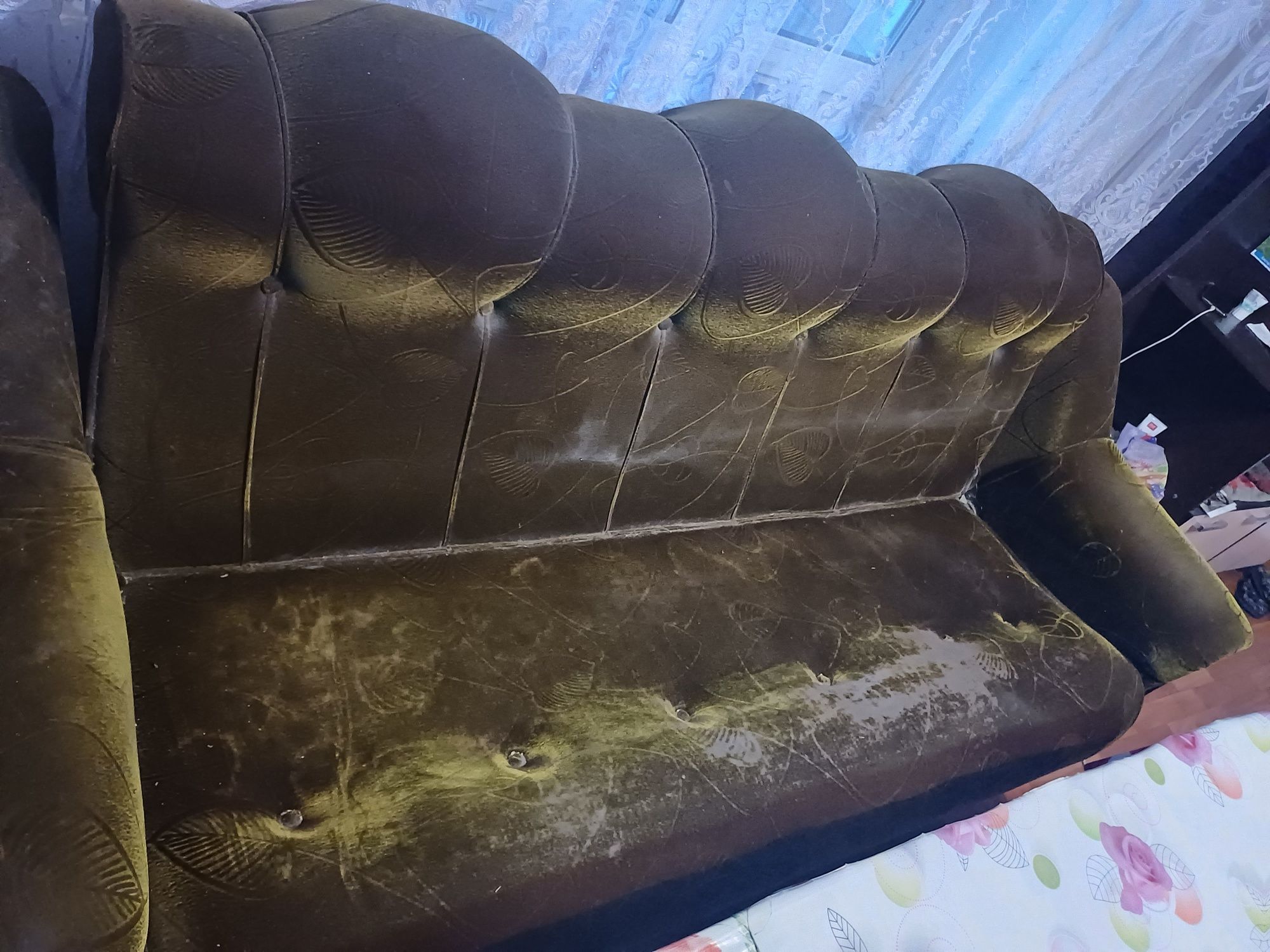 Продам диван зелёный