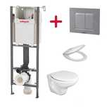 Rezervor WC incastrat Wirquin Lineo+clapeta+vas wc suspendat+capac wc