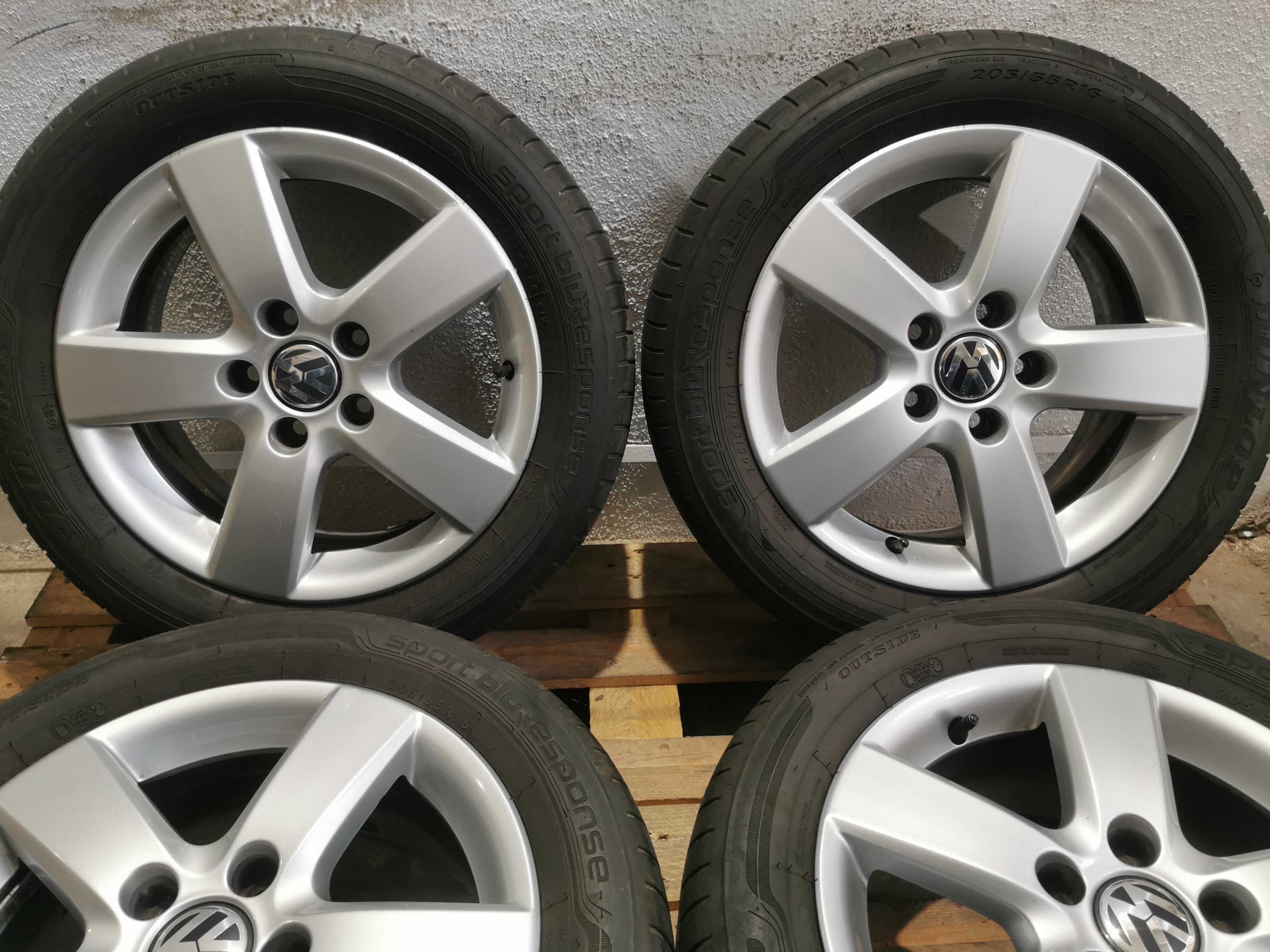 Jante Originale Vw Golf 5 / 6 / 7 R 16 cu anvelope de vara