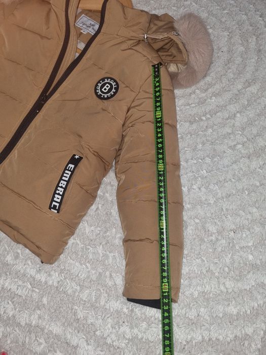 Geacă groasă de iarnă, cu glugă, pentru copii, marime 7-8 ani