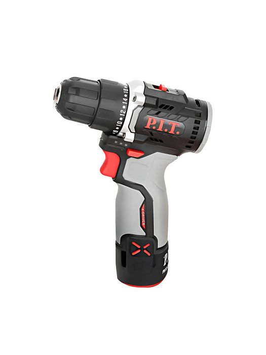 Дрель бесщеточная аккумуляторная P.I.T. PBM12K-10B/2 (2 акб, кейс)