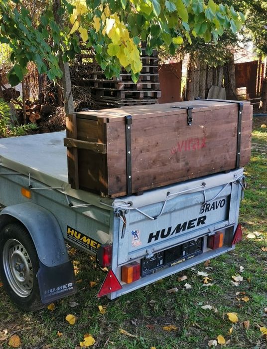 Ladă mare 120cm cufăr din lemn transport sau reinterpretare