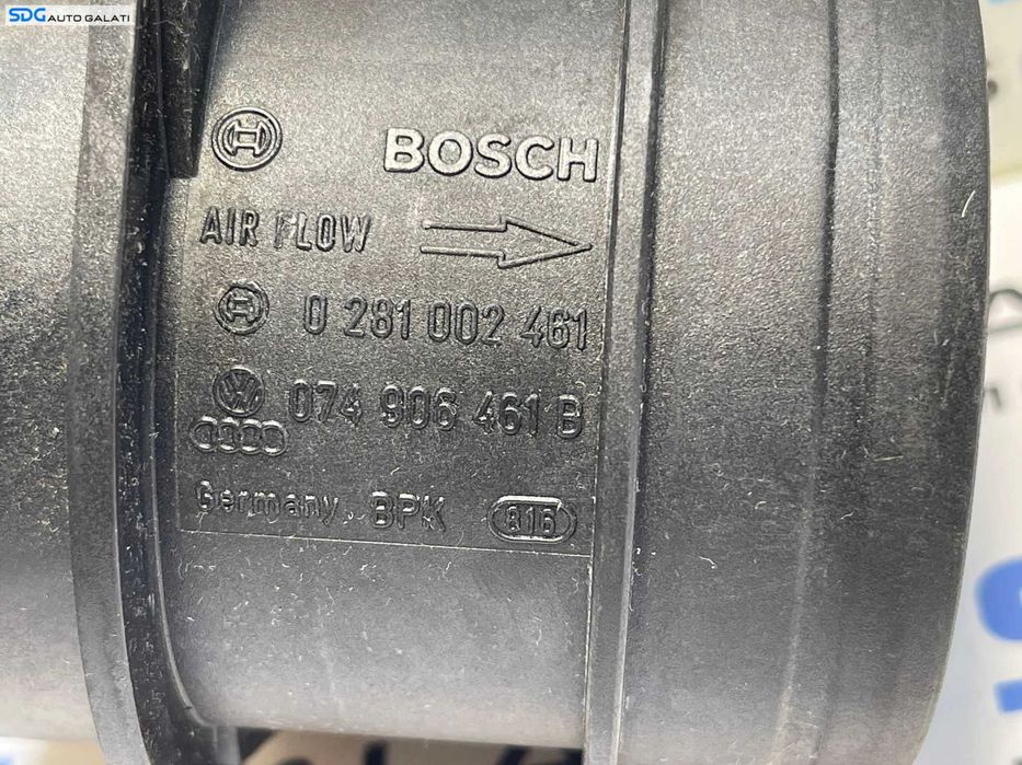 Debitmetru Aer Volkswagen Jetta 2.0 TDI AZV BKD BMM BMN 2005 - 2011 Cod 074906461B 0281002461 [2168]
