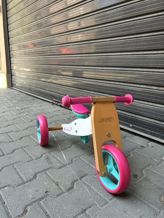 Колело за баланс Milly Mally - Jake, 2в1, Розово класик
