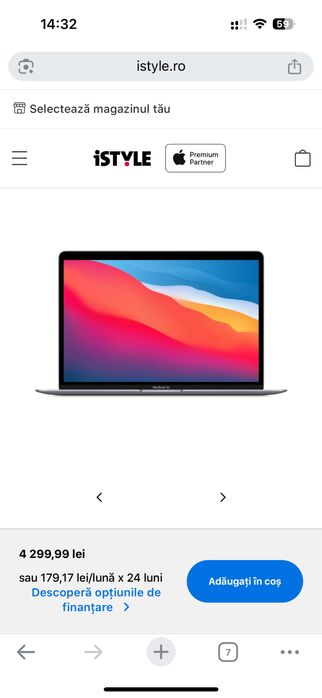 MacBook Air 13.3 inch retina display Procesor Apple M1 chip - full box