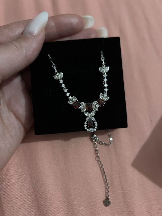 Lant argint cu pietre semipretioase