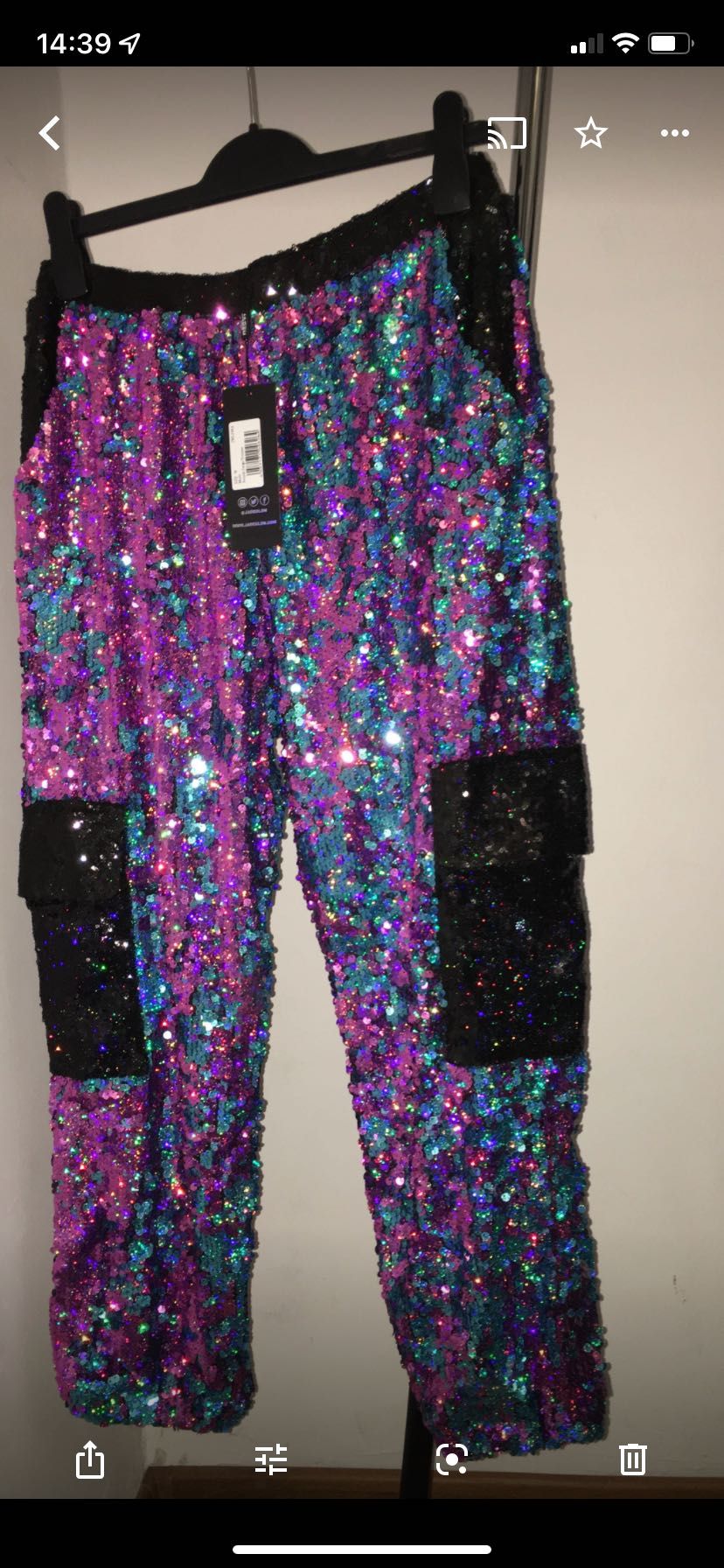 Jaded London
Sequin Cargo Trousers