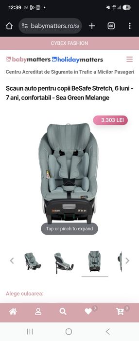 Scaun auto pentru copii BeSafe Stretch, 6 luni - 7 ani