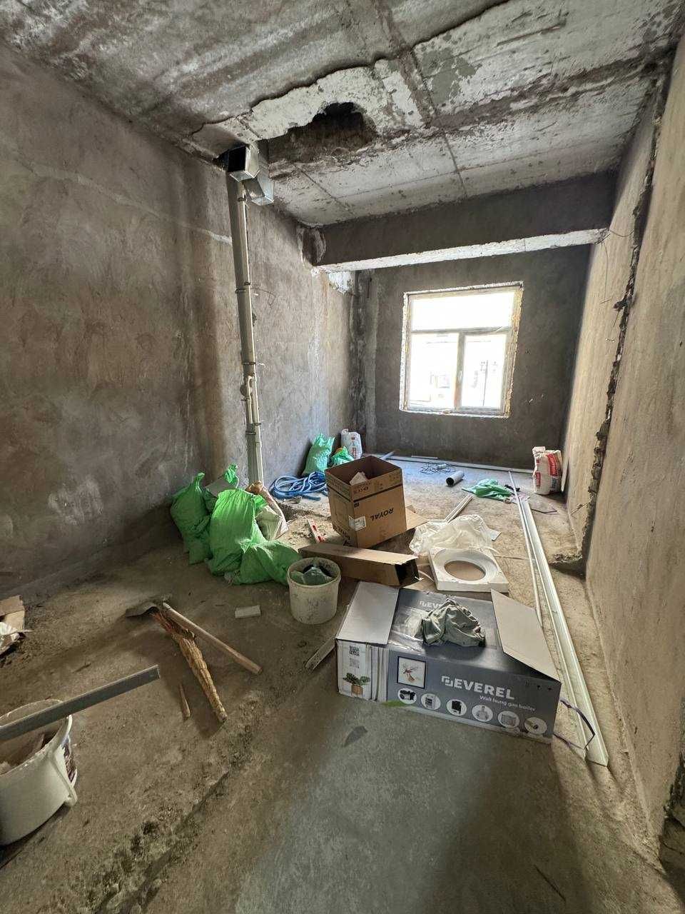 2-км квартира, 40 м², черновая отделка, кирпичный дом, эт.1/9!`