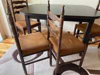 Масивен дървен кухненски стол