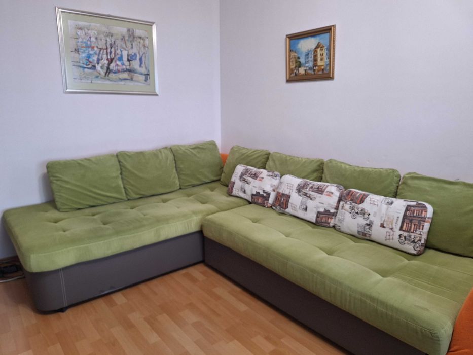 Диван, ъглов, разтегателен, ляв