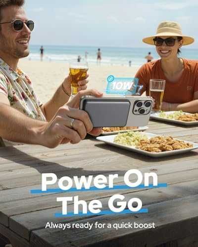 Нов Магнитен Power Bank 5000mAh iPhone 17/16/15/14 серии, тънък модел