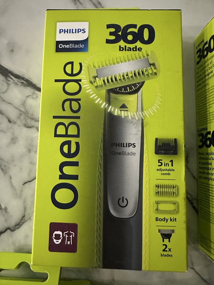 Philips OneBlade 360, Original, Intim // 5 in 1 accesorii incluse
